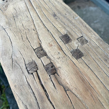 Load image into Gallery viewer, Antique Elm Rustic Pig Bench
