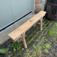 Load image into Gallery viewer, Antique Elm Rustic Pig Bench
