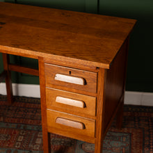 Load image into Gallery viewer, 1950s Children&#39;s Oak Desk
