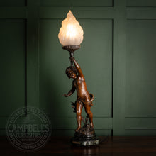 Load image into Gallery viewer, Cherub Newel Post Lamp
