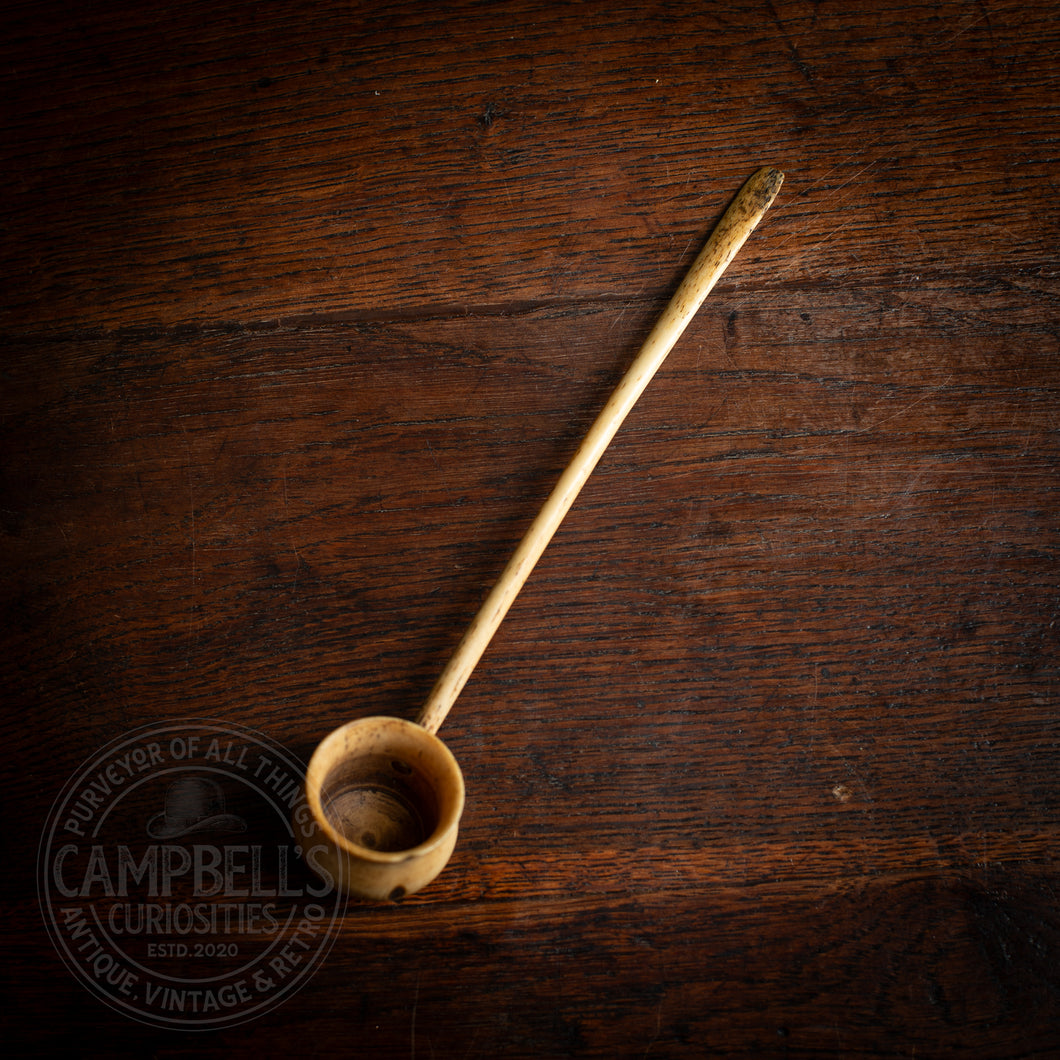 Scottish Carved Whale Bone Toddy ladel c1800-1820