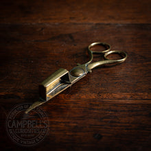 Load image into Gallery viewer, Vintage Brass Scissor Candle Snuffer
