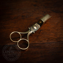 Load image into Gallery viewer, Vintage Brass Scissor Candle Snuffer
