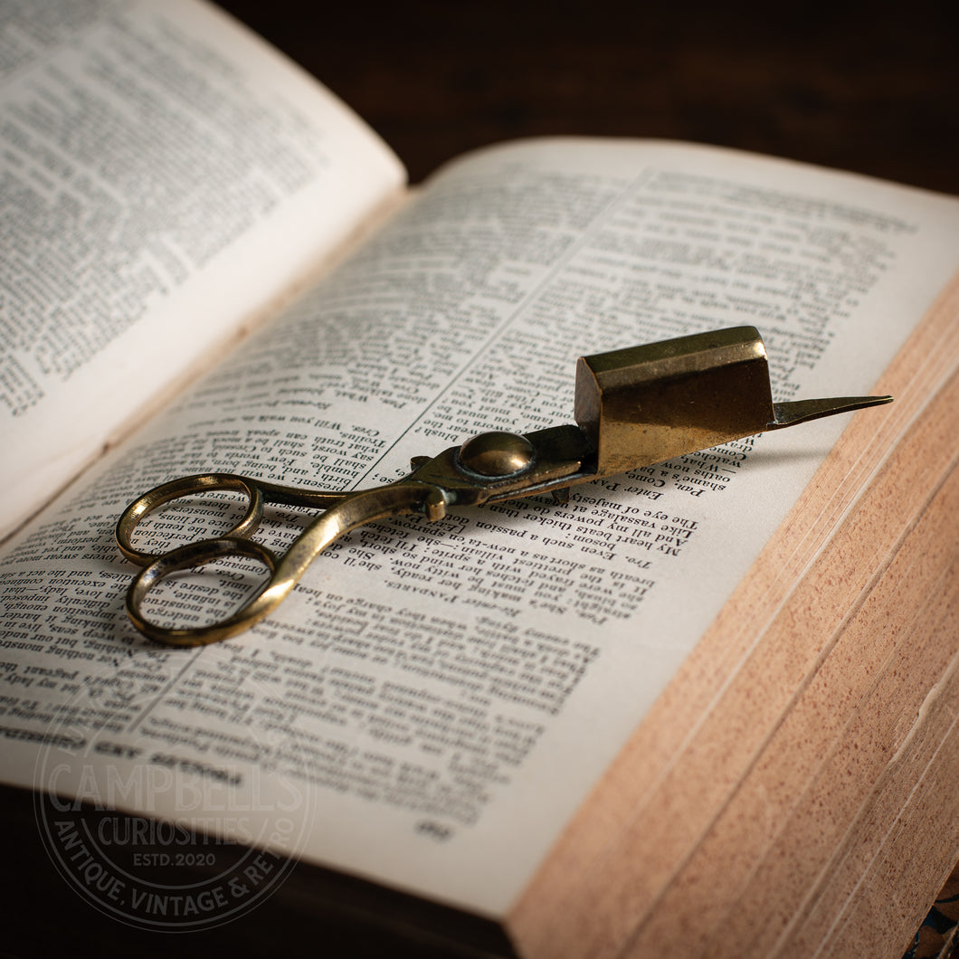 Vintage Brass Scissor Candle Snuffer