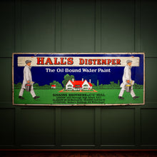 Load image into Gallery viewer, 1920&#39;s Enamel Halls Distemper Sign
