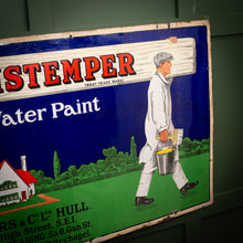 Load image into Gallery viewer, 1920&#39;s Enamel Halls Distemper Sign
