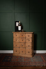 Load image into Gallery viewer, Antique Pine Bank of 12 Drawers
