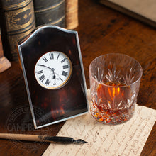 Load image into Gallery viewer, Silver and Tortoiseshell Desk Clock London 1918
