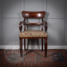 Load image into Gallery viewer, Victorian Mahogany Open Arm Chair
