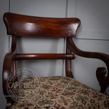 Load image into Gallery viewer, Victorian Mahogany Open Arm Chair
