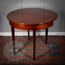 Load image into Gallery viewer, Victorian Mahogany Demi Lune Fold Over Tea Table
