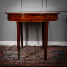 Load image into Gallery viewer, Victorian Mahogany Demi Lune Fold Over Tea Table
