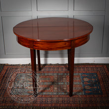 Load image into Gallery viewer, Victorian Mahogany Demi Lune Fold Over Tea Table
